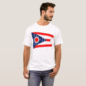 T Shirt met vlag van Ohio State USA (Voorkant volledig)