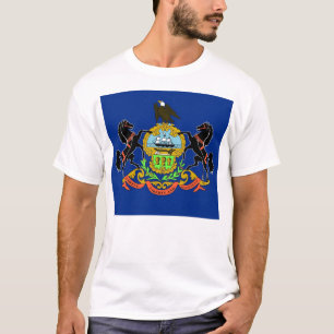 T Shirt met vlag van Pennsylvania State USA
