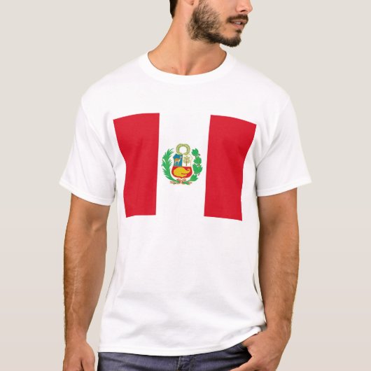 T Shirt met vlag van Peru (Voorkant)