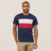T Shirt met vlag van Polen (Voorkant volledig)