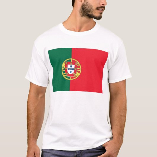 T Shirt met vlag van Portugal (Voorkant)