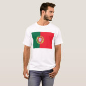 T Shirt met vlag van Portugal (Voorkant volledig)