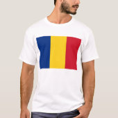T Shirt met vlag van Roemenië (Voorkant)
