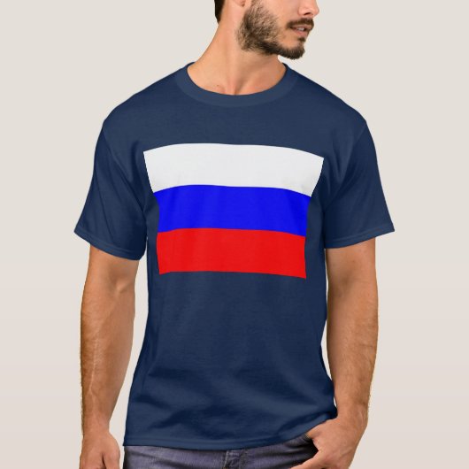T Shirt met vlag van Rusland (Voorkant)