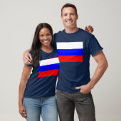 T Shirt met vlag van Rusland (Unisex)