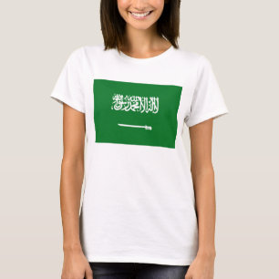 T-shirt met vlag van Saudi-Arabië en kaart