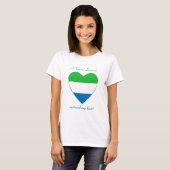 T-shirt met vlag van Sierra Leone hartje (Voorkant volledig)