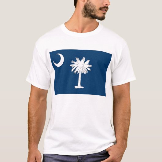 T Shirt met vlag van South Carolina State USA (Voorkant)