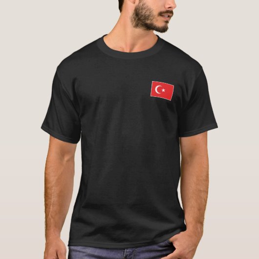 T-shirt met vlag van Turkije (Voorkant)
