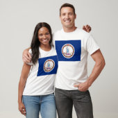 T Shirt met vlag van Virginia State USA (Unisex)