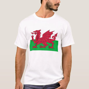 T Shirt met vlag van Wales.