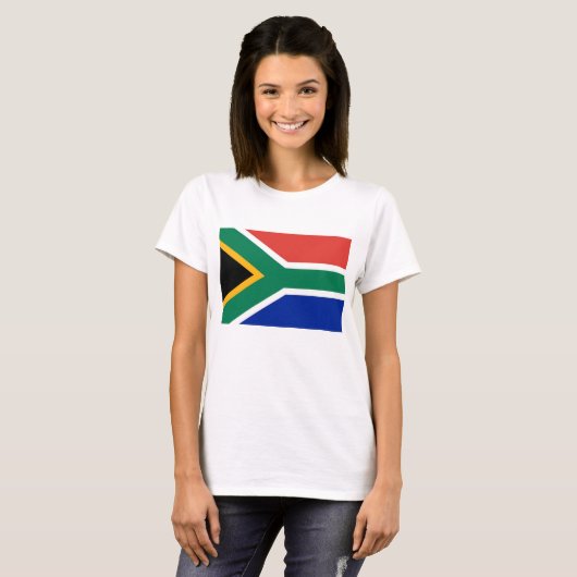 T-Shirt met vlag van Zuid-Afrika (Voorkant volledig)