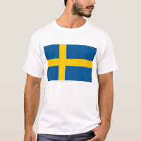 T Shirt met vlag van Zweden