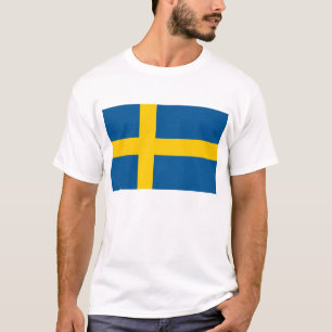 T Shirt met vlag van Zweden