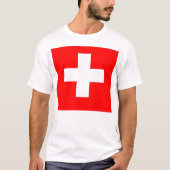 T Shirt met vlag van Zwitserland (Voorkant)