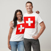 T Shirt met vlag van Zwitserland (Unisex)