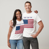 T-shirt met vlaggen van de VS en de Union Jack (Unisex)