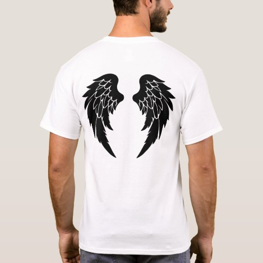 T-shirt met vleugels print (Achterkant)