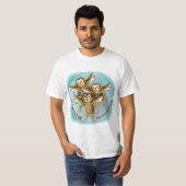 T-shirt met vliegende apen (Voorkant volledig)