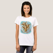 T-shirt met vliegende apen (Voorkant volledig)