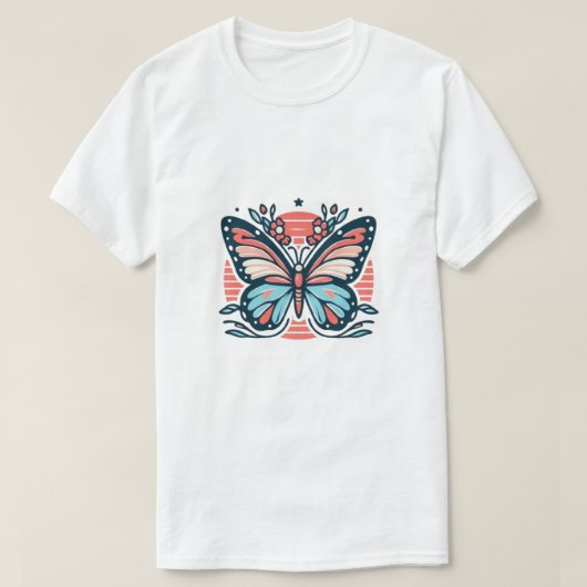 T-shirt met vlinder (Design voorkant)