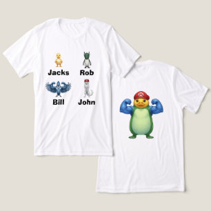 T-shirt met vogelpersonages van beste vrienden