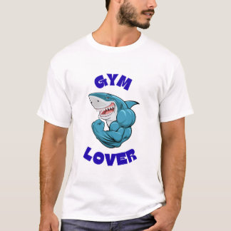 T-shirt met volledig wit haaient ontwerp – Stijlvo