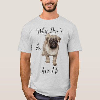 T-shirt met voor mannen met pug