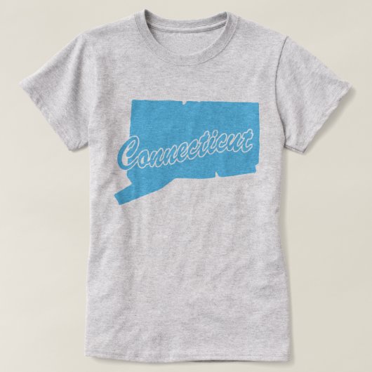 T-shirt met vorm van Connecticut (Design voorkant)