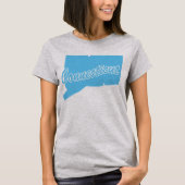 T-shirt met vorm van Connecticut (Voorkant)