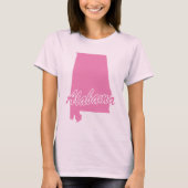 T-shirt met vorm van de staat Alabama (Voorkant)