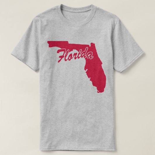 T-shirt met vorm van de staat Florida (Design voorkant)