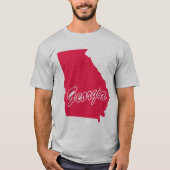 T-shirt met vorm van de staat Georgia (Voorkant)