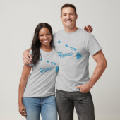 T-shirt met vorm van de staat Hawaii (Unisex)