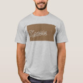 T-shirt met vorm van de staat Kansas (Voorkant)