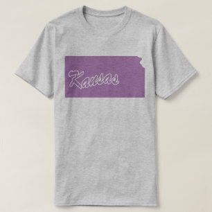 T-shirt met vorm van de staat Kansas