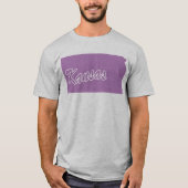 T-shirt met vorm van de staat Kansas (Voorkant)