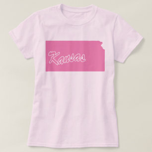 T-shirt met vorm van de staat Kansas