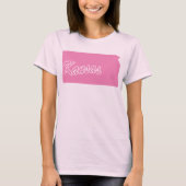 T-shirt met vorm van de staat Kansas (Voorkant)