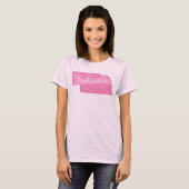 T-shirt met vorm van de staat Nebraska (Voorkant volledig)