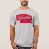 T-shirt met vorm van de staat Nebraska (Voorkant)