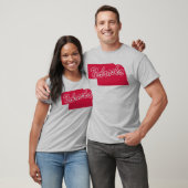 T-shirt met vorm van de staat Nebraska (Unisex)