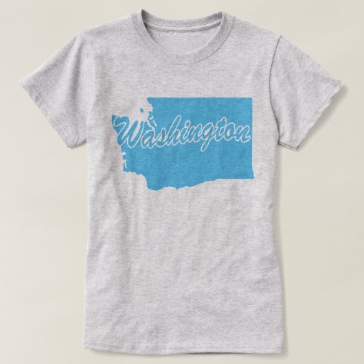 T-shirt met vorm van de staat Washington (Design voorkant)