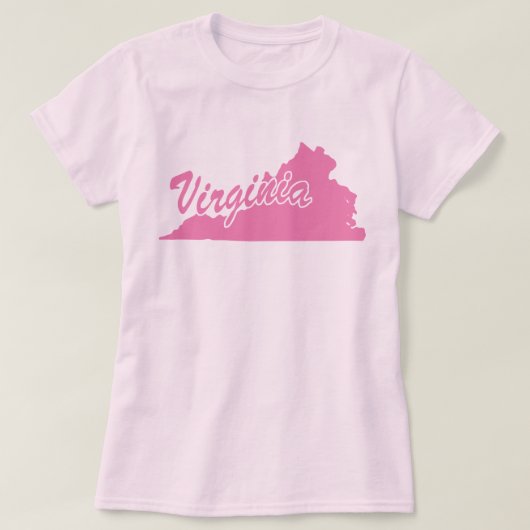 T-shirt met vorm van Virginia (Design voorkant)