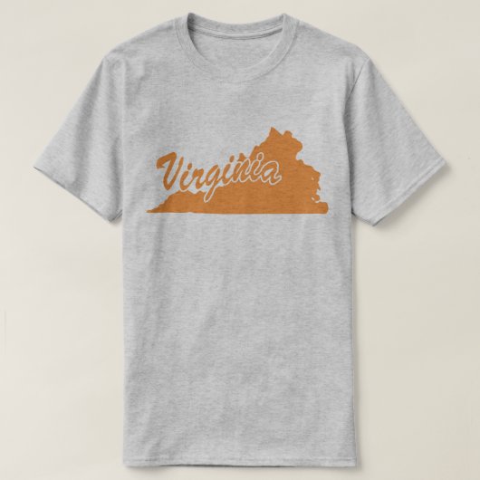 T-shirt met vorm van Virginia (Design voorkant)