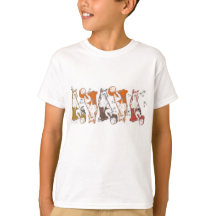T-shirt met vos en vrienden voor jongens en meisje