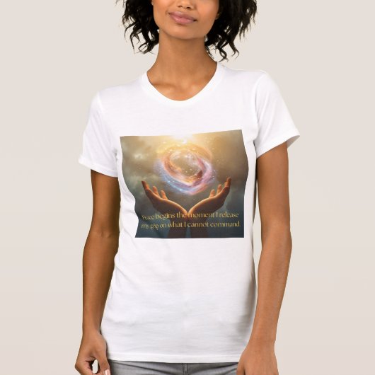 T-shirt met vredescitaat (Voorkant)