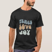 T-shirt met vredesliefde kerstvreugde (Voorkant)