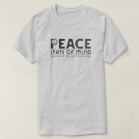 T-shirt met vredige gemoedstoestand (Design voorkant)