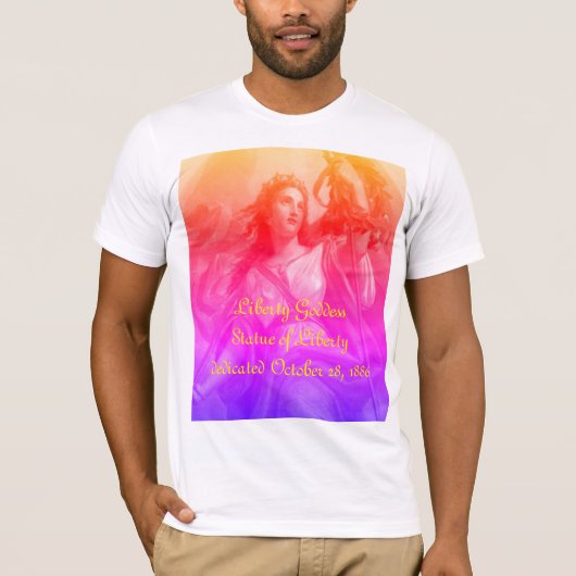 T-shirt met vrijheidsgodin (Voorkant)